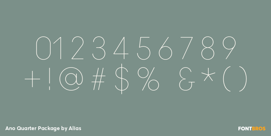 Ano Quarter Package Font Poster #4