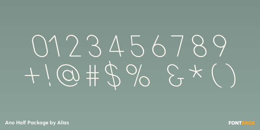 Ano Half Package Font Poster #1