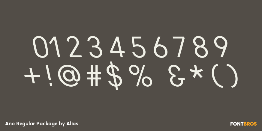 Ano Regular Package Font Poster #1