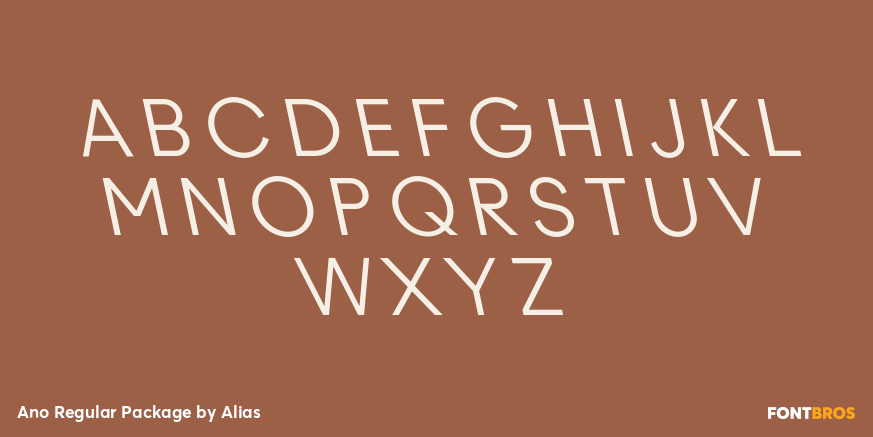 Ano Regular Package Font Poster #1