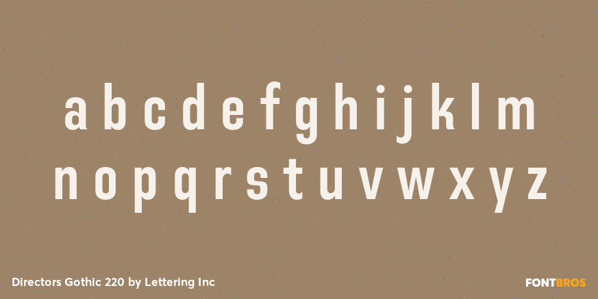 Directors Gothic 220 Font Poster #3