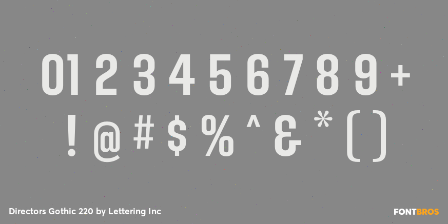 Directors Gothic 220 Font Poster #4