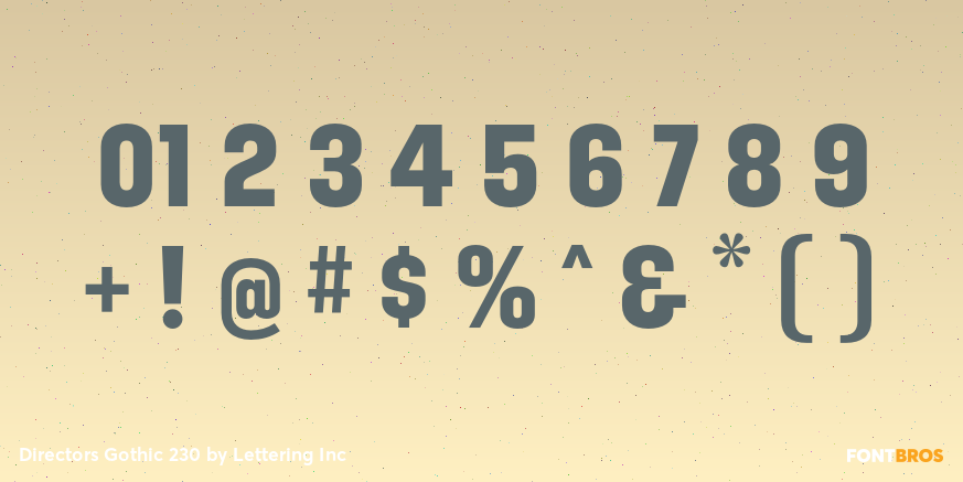 Directors Gothic 230 Font Poster #4