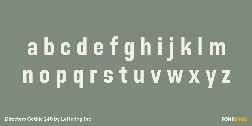 Directors Gothic 240 Font Poster #3