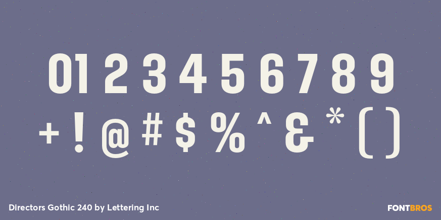 Directors Gothic 240 Font Poster #4