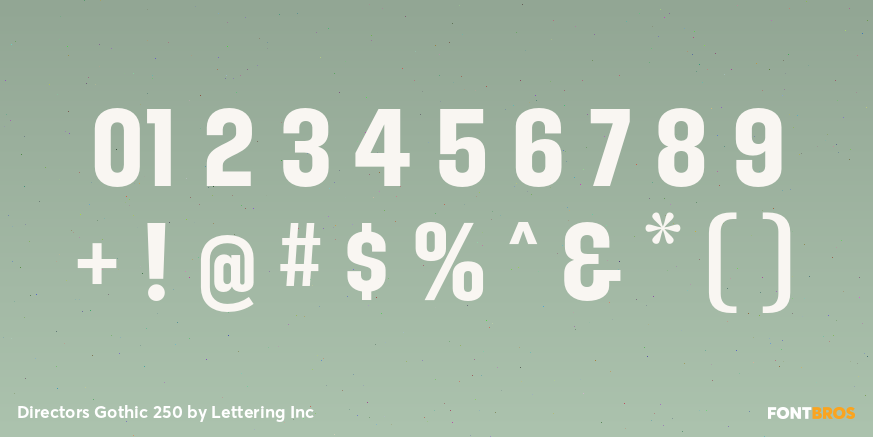 Directors Gothic 250 Font Poster #4