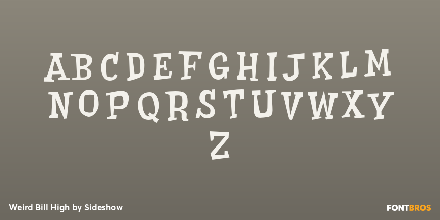 Weird Bill High Font Poster #2