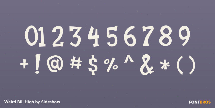 Weird Bill High Font Poster #4