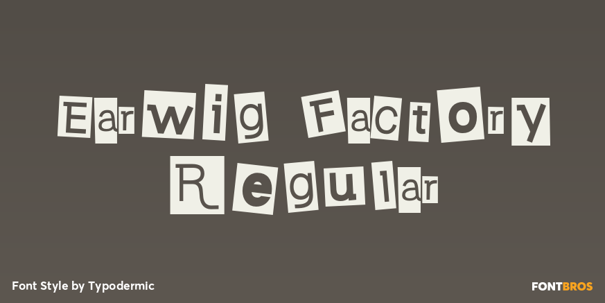 Earwig Factory Regular Font Poster #1