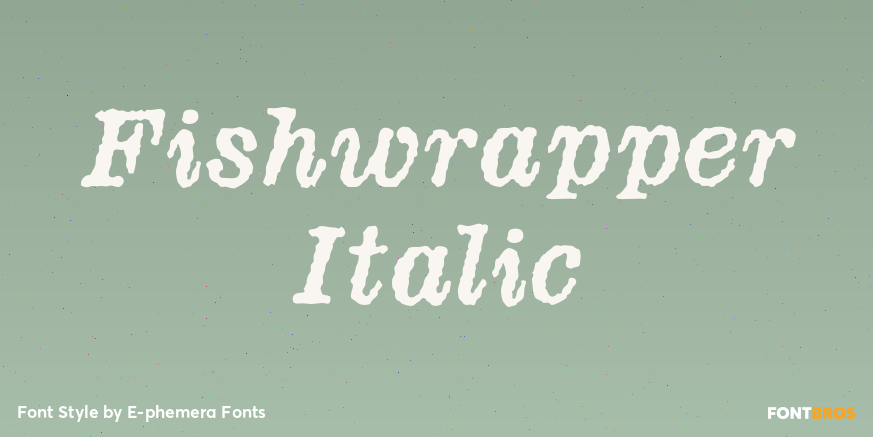Fishwrapper Italic Poster