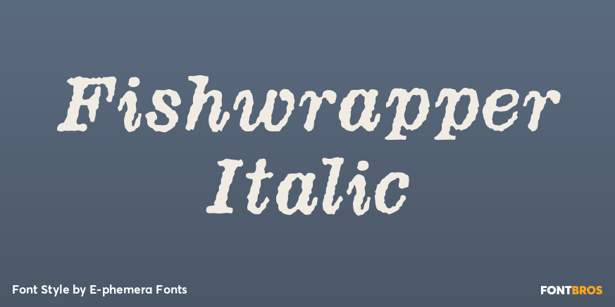 Fishwrapper Italic Poster