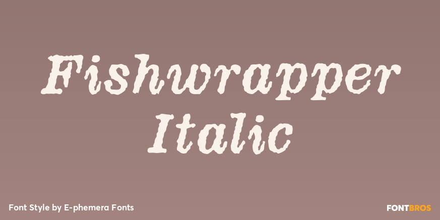 Fishwrapper Italic Poster