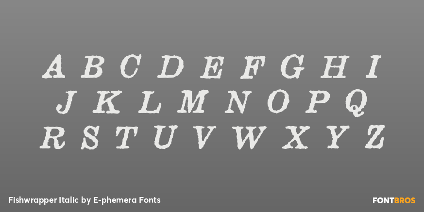 Fishwrapper Italic Font Poster #2