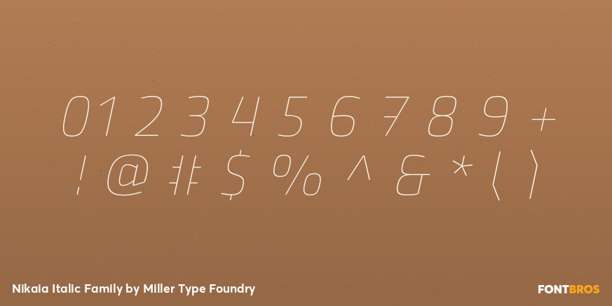 Nikaia Italic Family Font Poster #1