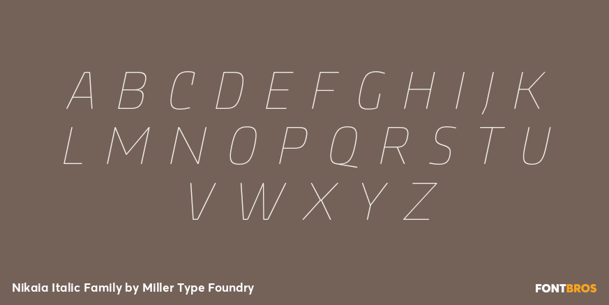 Nikaia Italic Family Font Poster #2
