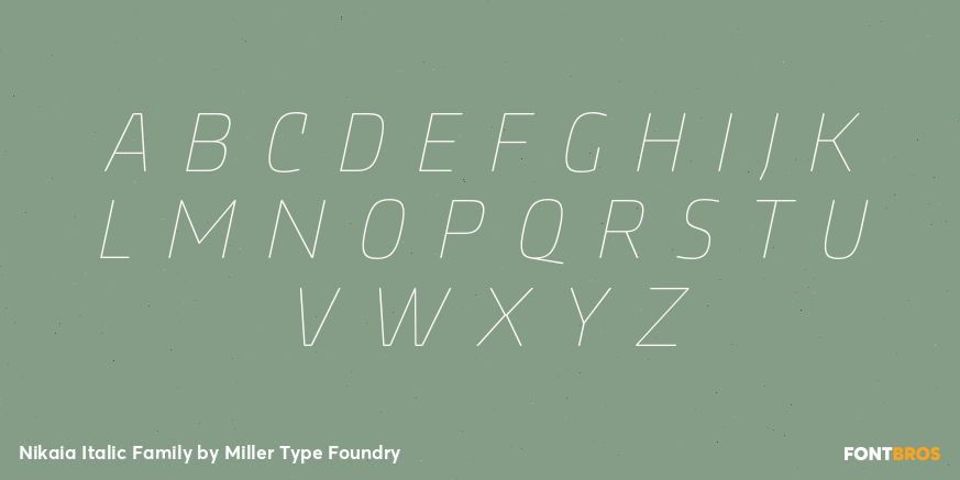 Nikaia Italic Family Font Poster #1