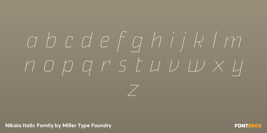 Nikaia Italic Family Font Poster #1