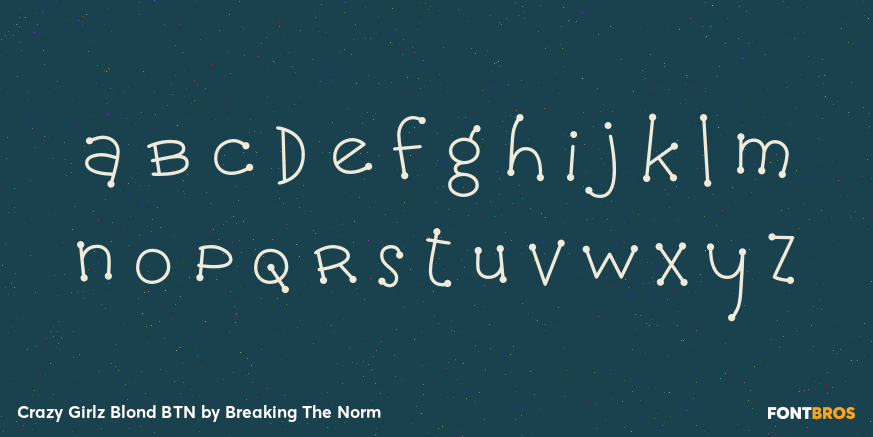 Crazy Girlz Blond BTN Font Poster #3