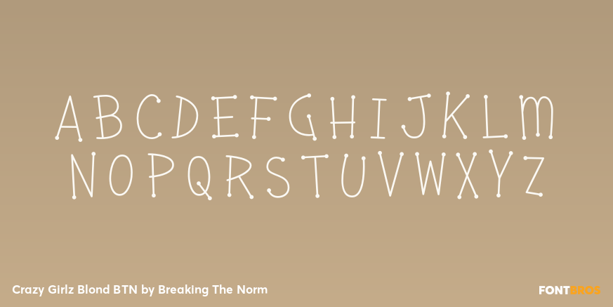 Crazy Girlz Blond BTN Font Poster #1