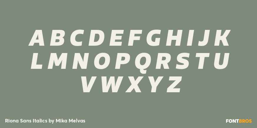 Riona Sans Italics Font Poster #2