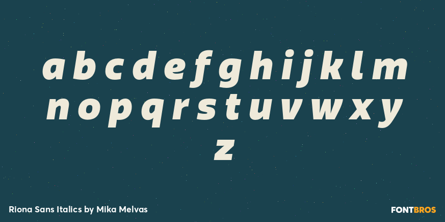 Riona Sans Italics Font Poster #3