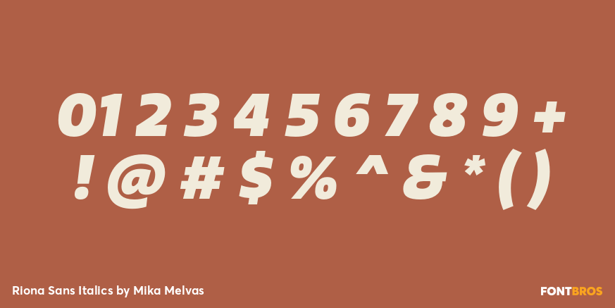 Riona Sans Italics Font Poster #4