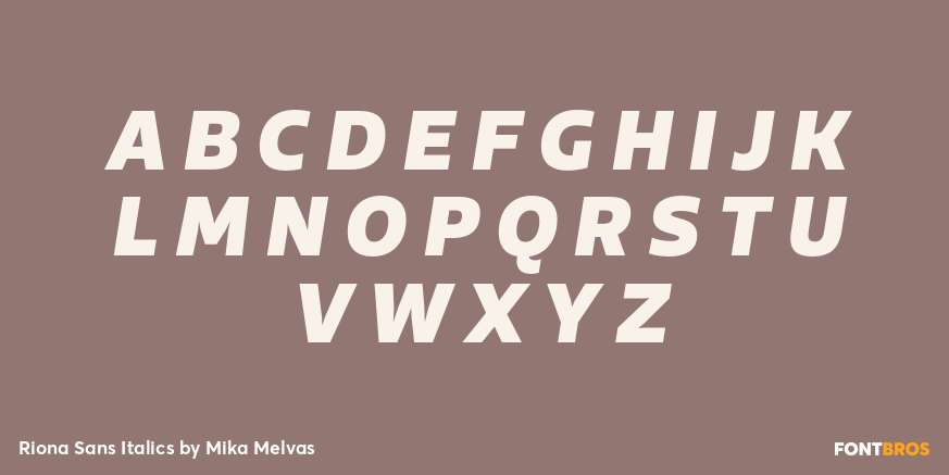 Riona Sans Italics Font Poster #1