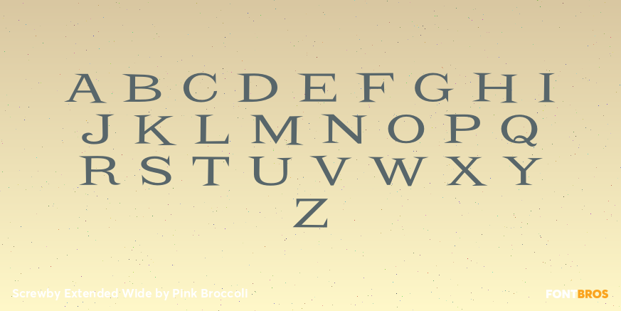 Screwby Extended Wide Font Poster #2
