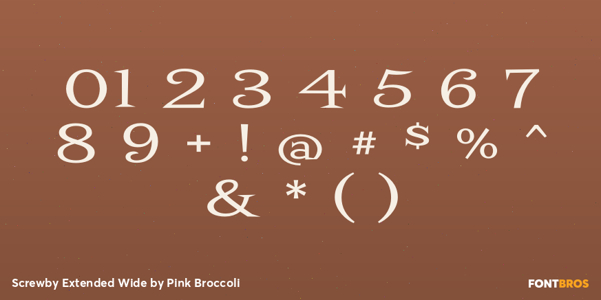 Screwby Extended Wide Font Poster #4