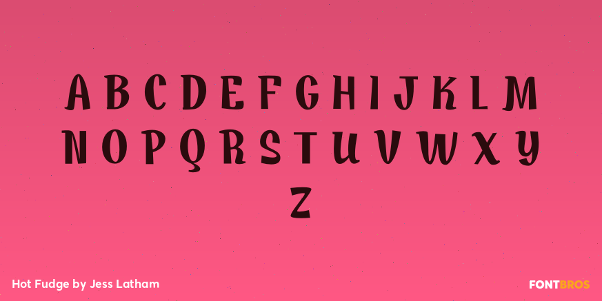 Hot Fudge Font Poster #2