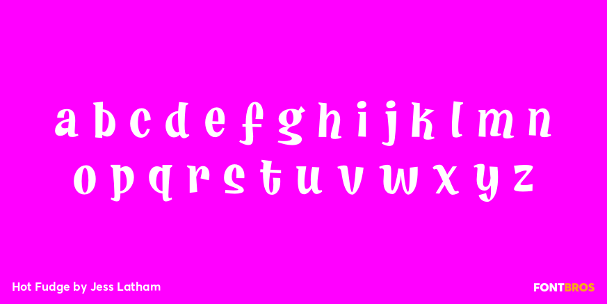 Hot Fudge Font Poster #3