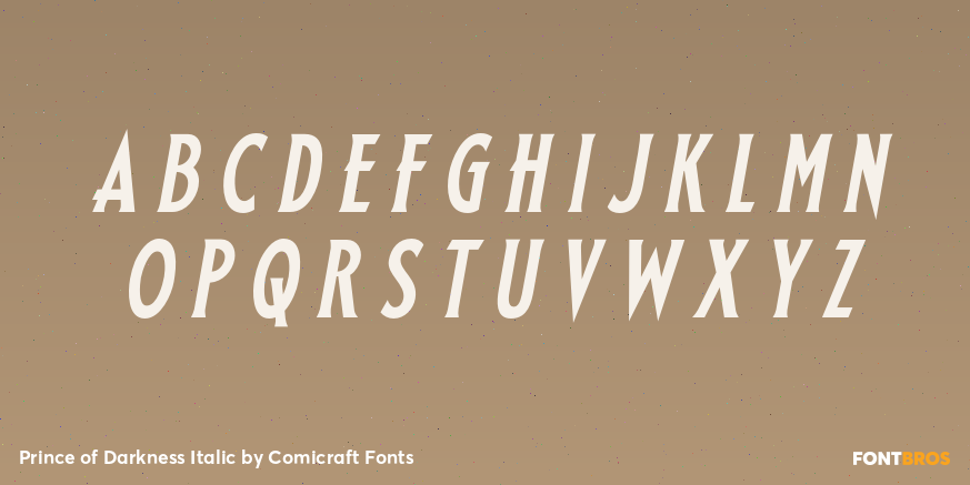 Prince of Darkness Italic Font Poster #2