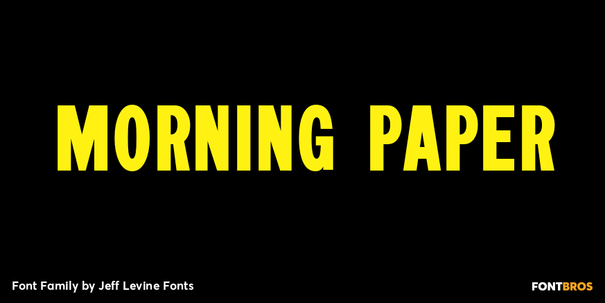 Morning Paper Font Poster