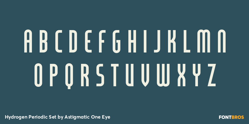 Hydrogen Periodic Set Font Poster #2