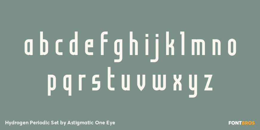 Hydrogen Periodic Set Font Poster #3