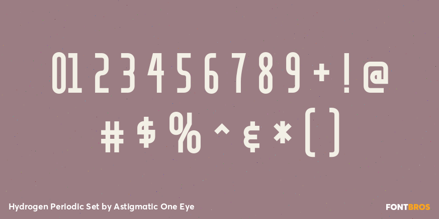 Hydrogen Periodic Set Font Poster #4