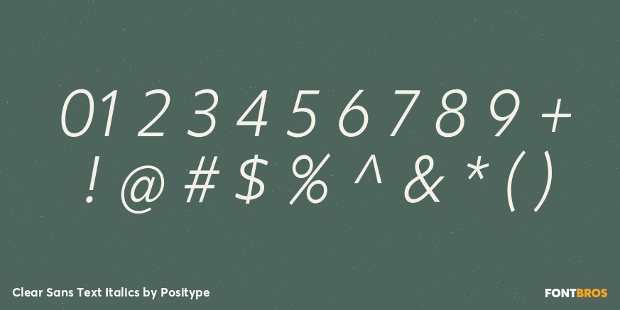 Clear Sans Text Italics Font Poster #4