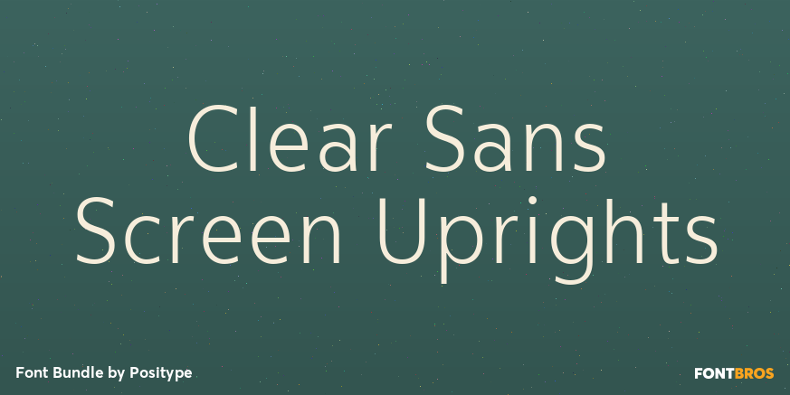 Clear Sans Screen Uprights Font Poster #1