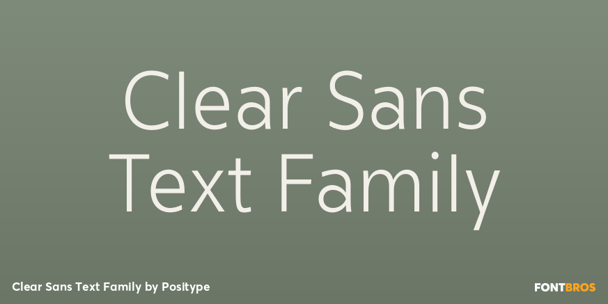 Clear Sans Text Family Font Poster #1