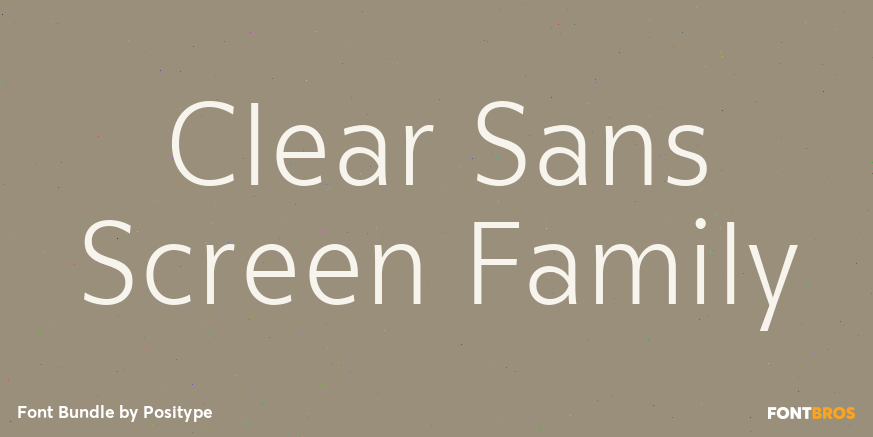 Clear Sans Screen Family Font Poster #1