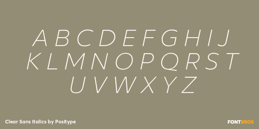 Clear Sans Italics Font Poster #2