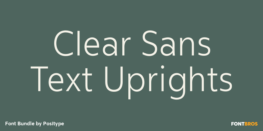 Clear Sans Text Uprights Font Poster #1