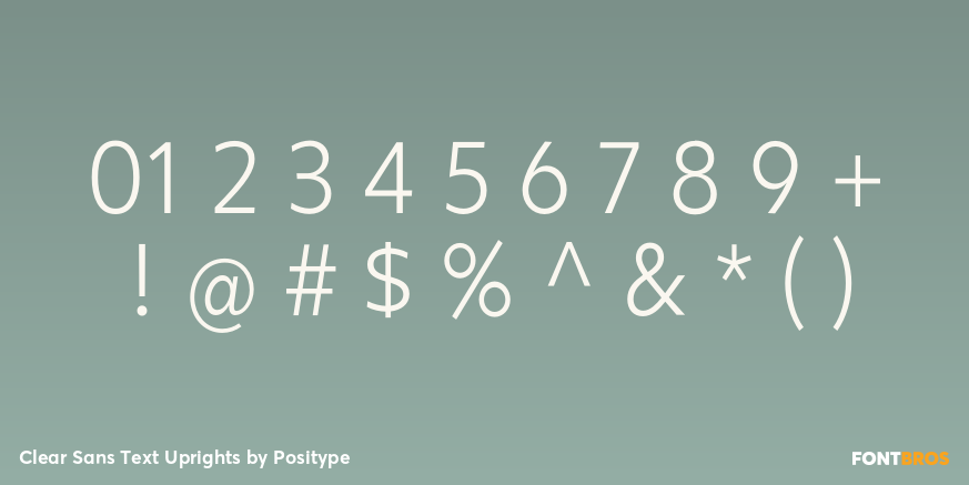 Clear Sans Text Uprights Font Poster #1