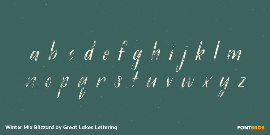 Winter Mix Blizzard Font Poster #3