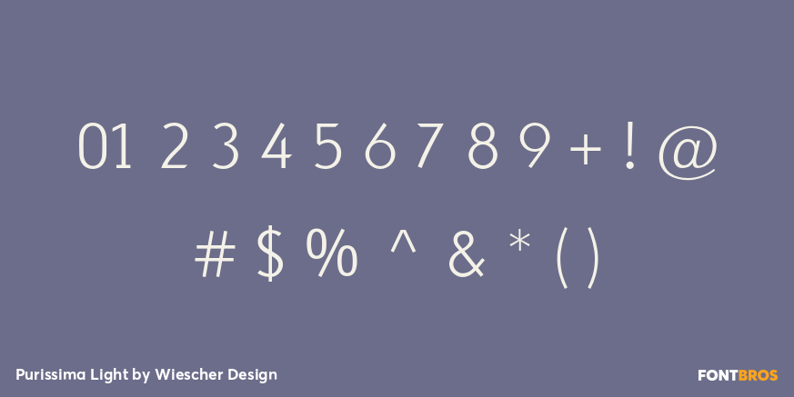 Purissima Light Font Poster #1