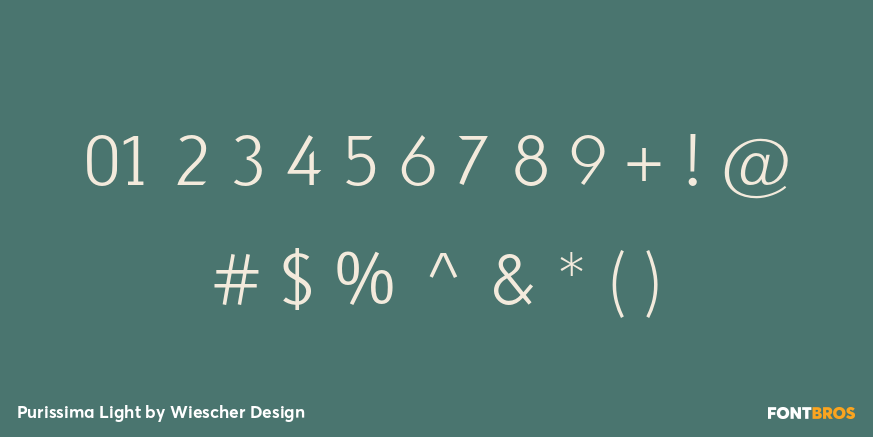 Purissima Light Font Poster #4