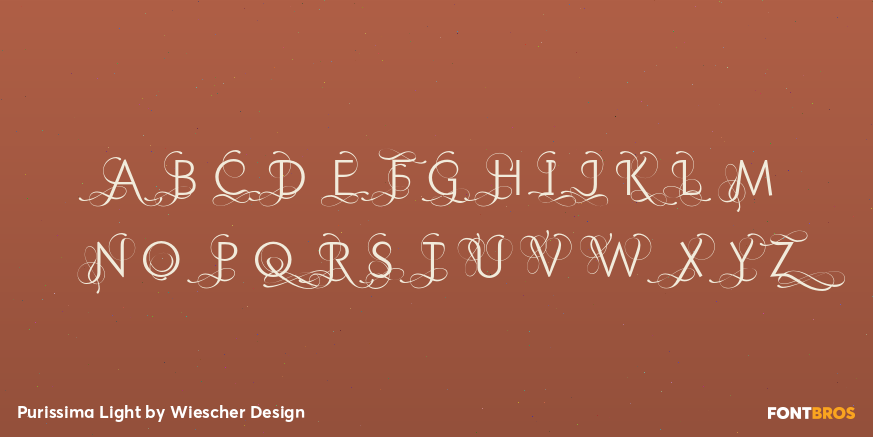 Purissima Light Font Poster #1
