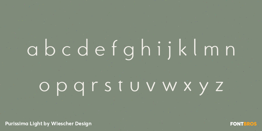 Purissima Light Font Poster #1