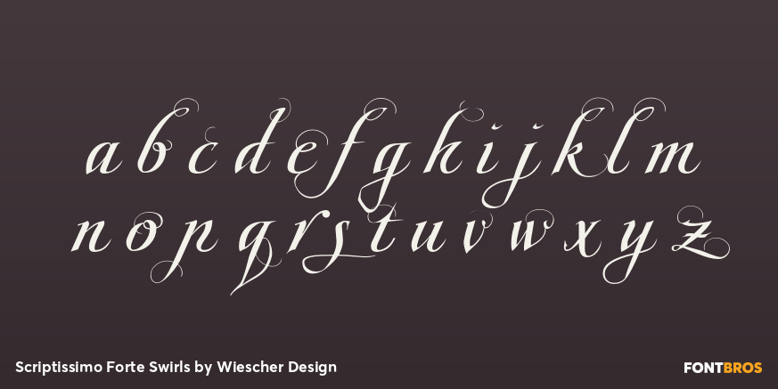 Scriptissimo Forte Swirls Font Poster #3