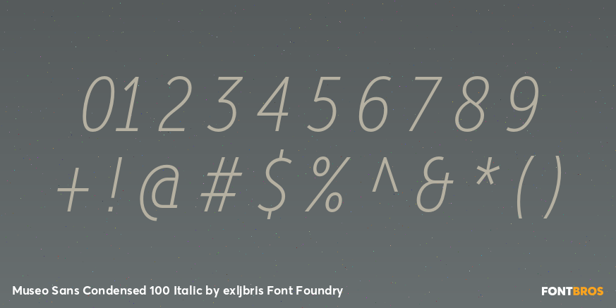 Museo Sans Condensed 100 Italic Font Poster #1